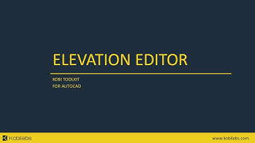 AutoCAD Elevation Editor - Kobi Toolkit