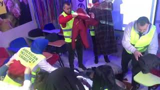 Sorting clothes for donation by Mobadarati Association and the American Institute Temara