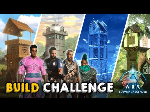 1 Hour Build Challenge in ARK Survival Ascended | w/ Etholdir, Dan Burtini & Barden!