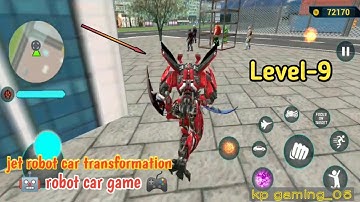 jet 🤖 robot car transformation:-robot car game 🎮 Level-9