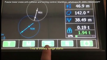 tower crane anti collision system working video, fosow anti collision system interpretation video