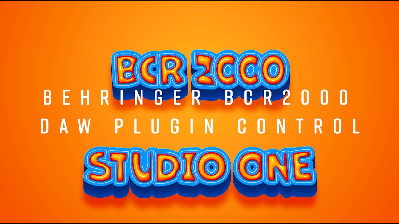 BCR2000 DEMO in Studio One.  Best plugin controller (for the $) in Presonus Studio One
