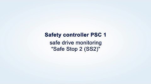 Schmersal Product Animations - PSC1 Functions: SS2 Safe Stop 2