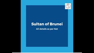 Sultan of Brunei NET WORTH | INCOME | PROFESSION | #shorts