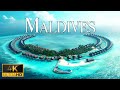 FLYING OVER MALDIVES (4K Video UHD) - Calming Piano Music With Beautiful Nature Video For Relaxation