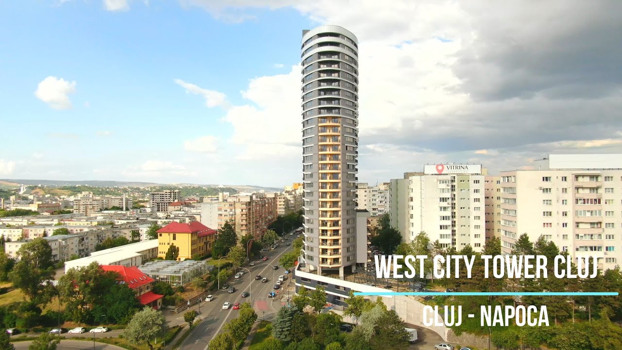 West City Tower Cluj-Napoca- view from drone p3
