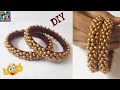 DIY / how to make Beautiful golden beads bangles