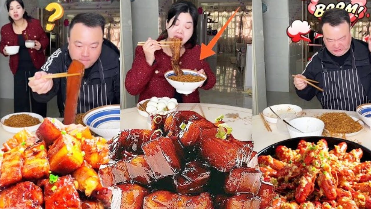 自私老公想要独吞红烧肉，没想到结果被我吃了，他还得洗碗太惨了！