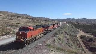BNSF stacktrain at Hill 582, Cajon Pass 4/7/2021