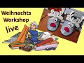 Rentier Hausschuhe live sew along mit Freebie