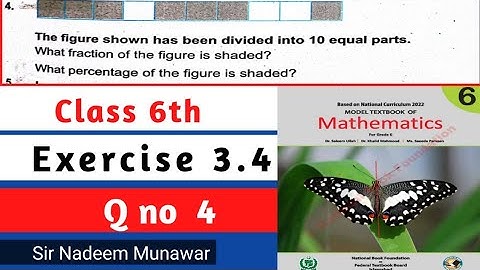 Class 6 Exercise 3.4 Q no 4 Percentage Ex 3.4 NBF Maths Class 6 Sir Nadeem Munawar
