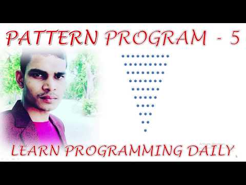 Write a star pattern program in c to print apposite pyramid || By Gajendra