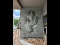 How to make wall mural art vinayagar cement art design work