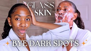 HOLY GRAIL SKINCARE ROUTINE FOR BRIGHT & GLOWY SKIN INSTANTLY! CLEAR HYPERPIGMENTATION | GLASS SKIN