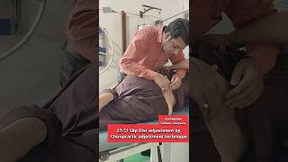 L5-S1 Slip Disc adjustment by Chiropractic adjustment technique #shorts #chiropractor