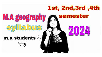 m.a 1st ,2nd,3rd,4th semester | ma geography me kitna paper hote hai