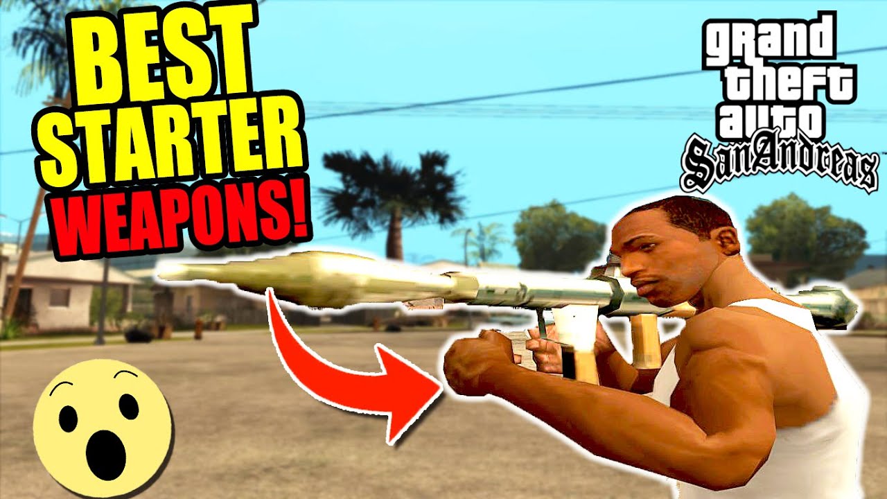 10 ЛУЧШИХ видов оружия, которые стоит получить на РАННИХ этапах игры GTA San Andreas (только в Ло...