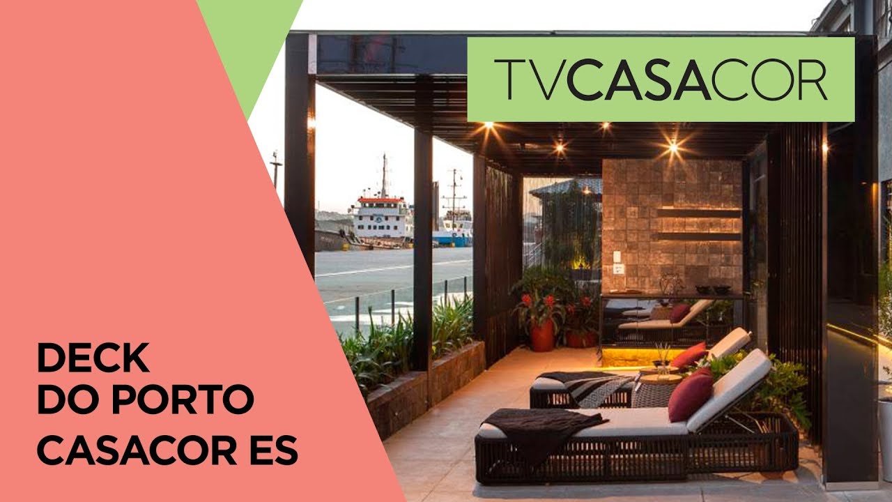 Deck com vista para o porto, na CASACOR ES 2017 cozinhas pequenas e simples
