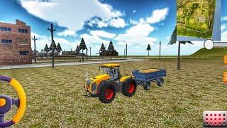 Yellow Tractor Trolley Offroad Driving | Indian Farming Simulator Android Gameplay screenshot 5