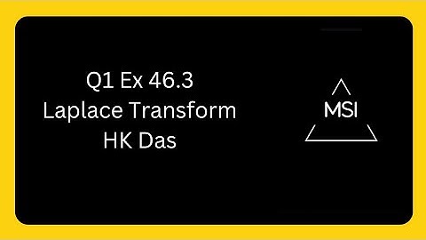 Q1 Ex 46.3 Laplace Transform. Solutions of HK Das #engineeringmathematics #hkdas