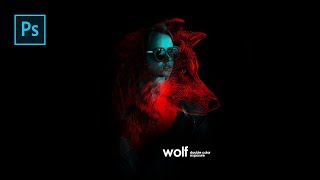 How to Create Human & Animal Double Color Exposure in Photoshop - Photoshop Tutorials