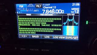 icom icr8600 Rtty 7644khz german station