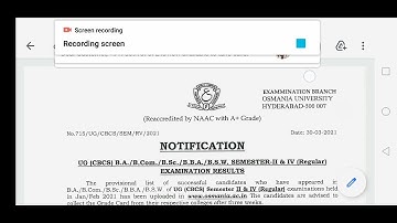 Osmania University revaluation results 2021 2nd and 4th semester