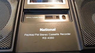 昭和レトロ ナショナル ステレオラジカセ RS4350 参考動画 - YouTube