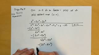 4157 5156 Origo Ma4 3E Upplagan2A Upplagan Lösa Polynomekvationer Genom Polynomdivision