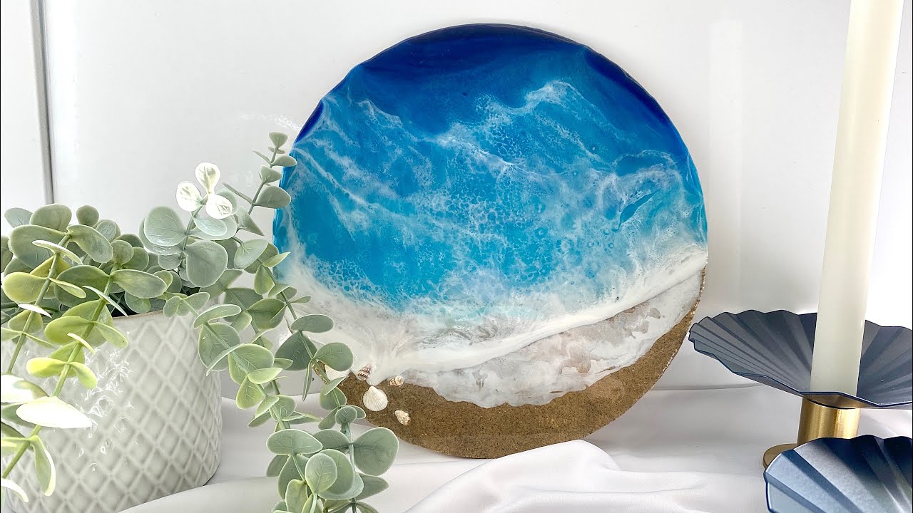 Изготовление морских волн из эпоксидной смолы Пляжные волны из эпоксидной смолы - Искусство из смолы