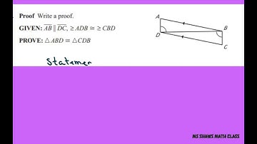 Write a proof to prove triangle congruency given parallel lines and congruent angles
