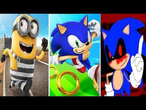 Despicable Me Minion Rush Vs Sonic Dash Vs Sonic EXE Reborn 