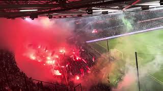 Opkomst / vuurwerk Feyenoord - PSV 24-1-2024