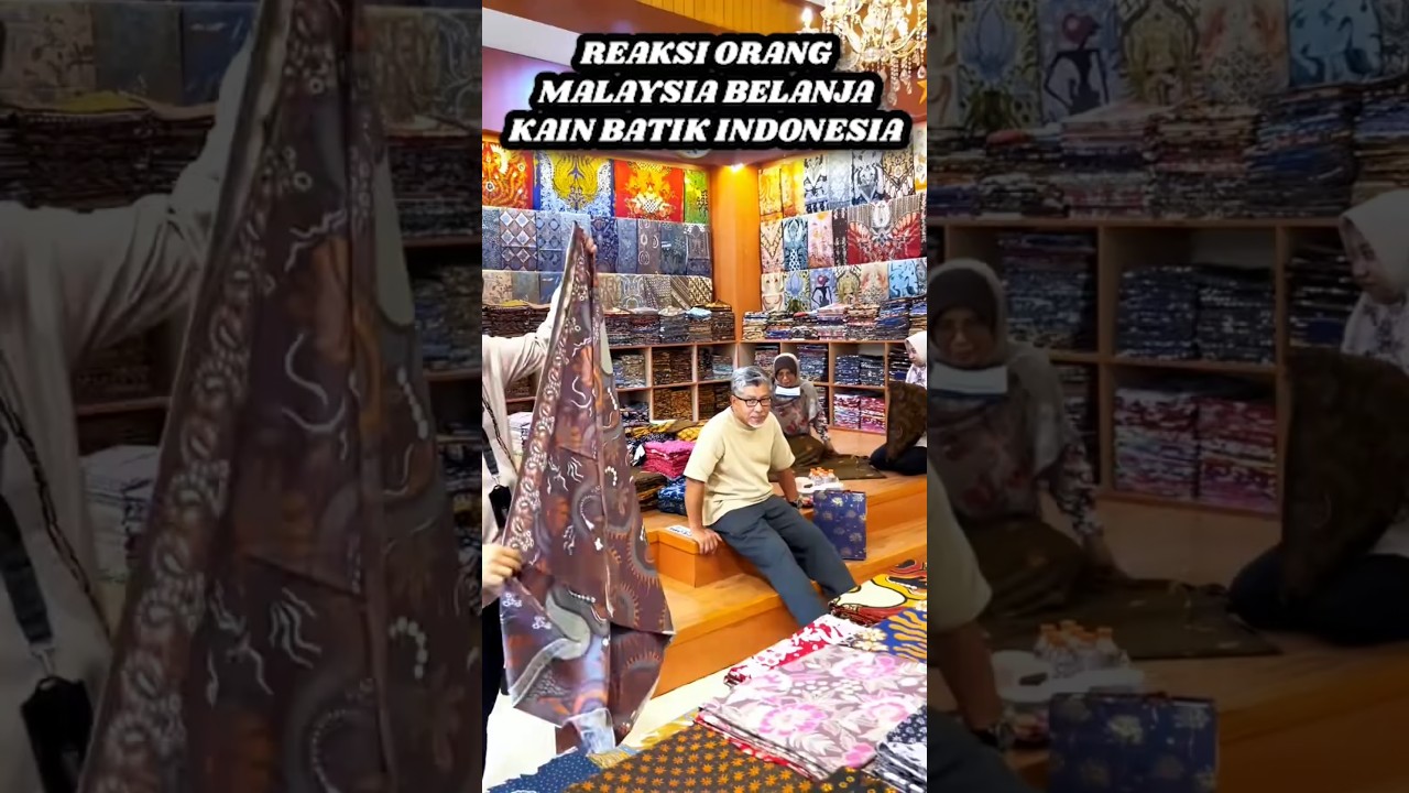 REAKSI ORANG MALAYSIA BELANJA KAIN BATIK INDONESIA