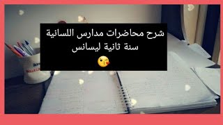 شرح محاضرات سنة ثانيةليسانس ، السداسي الثاني مقياس مدارس اللسانية .