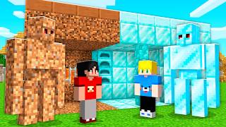 Fiz uma CASA pro GOLEM de NOOB e PRO no Minecraft!