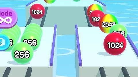 LIVE GAME KETANGKASAN BOLA BOLA WARNA WARNI - BALL RUN 2048 : MERGE NUMBER 😄😄
