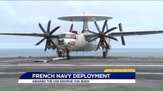 Carrier Bush with French navy, Chesapeake 2018, news report