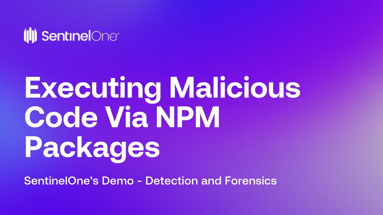 Executing malicious programs through postinstall sentinelone s demo
