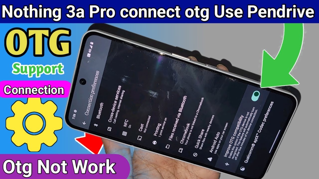 Nothing 3a pro connect otg // otg not working problem solve - YouTube