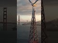 Golden Gate Meets Giant Wind Turbine 🌉⚡ Unreal shorts