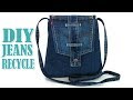 DIY JEANS LONG STRIP BAG IDEA OUT OF OLD JEANS // Cute Purse Bag From Jeans Pants Recycle