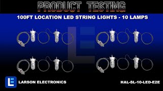 100ft Hazardous Location LED String Lights - 10 Lamps - Non-Metallic - Daisy Chain Capable - CID2
