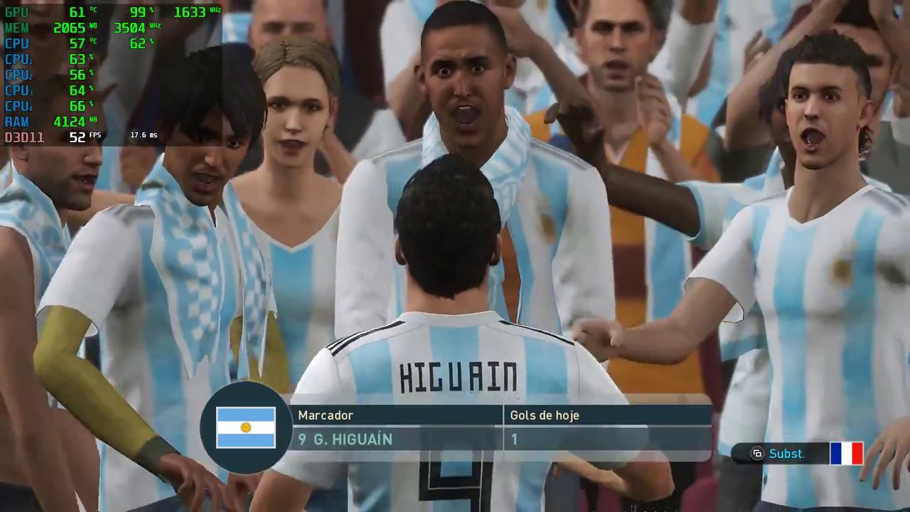 Pro evolution soccer 2019 g4560 e 1050ti