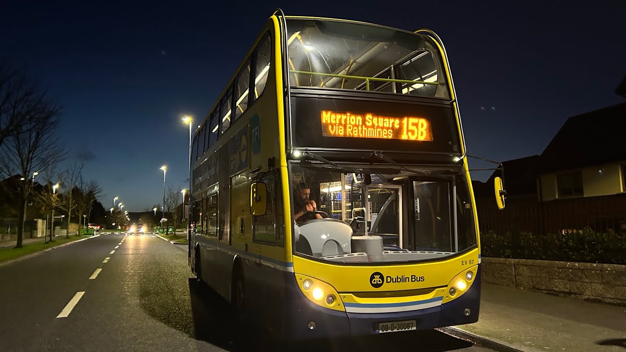 Dublin Bus | Route 15B to Merrion Square | Enviro 400 Volvo B9TL | EV67