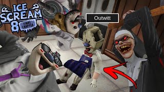 Rod Get Blasted By Evil Nun Mati And Boris In Ice Scream 8 Outwitt Gameplay