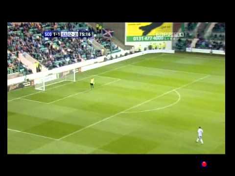By anyone's reckoning this is an incredible strike. Chris Maguire scored this goal from the halfway line at Easter Road during Scotland U21s vs Iceland U21s on 11th October 2010 - with an assist from Jamie Murphy. ;)