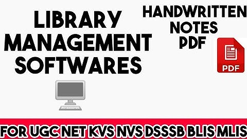 #library_management_softwares #library_science #ugc_net_jrf BY VINNAY ANAND