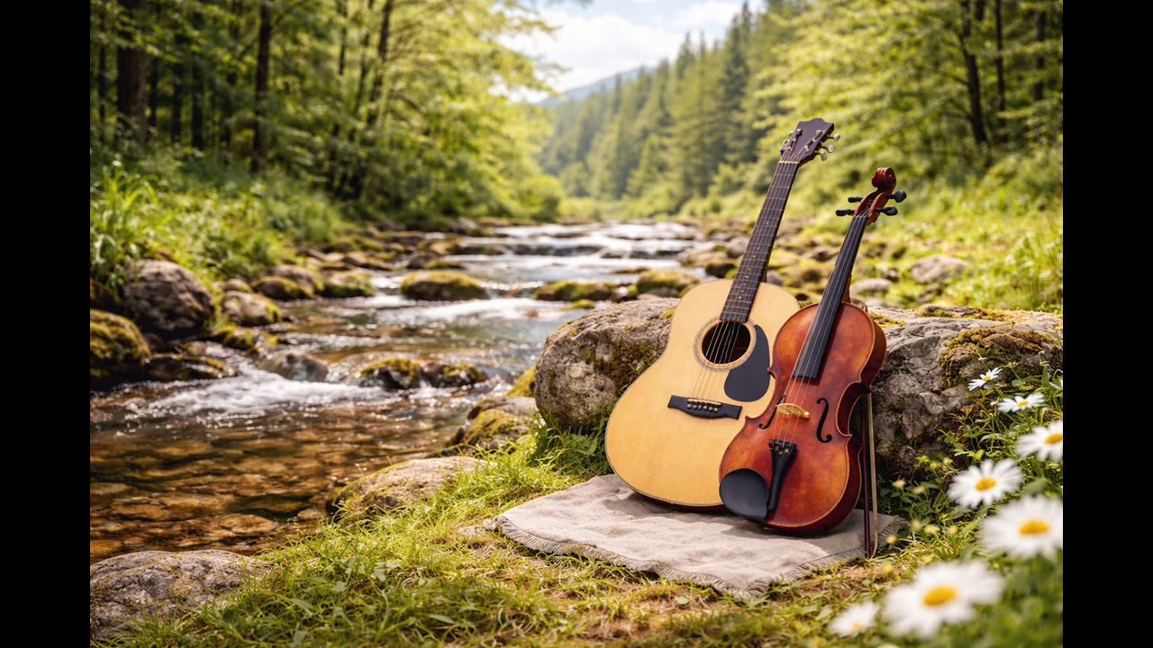 Relaxing Acoustic Folk Music | Gentle Guitar, Fiddle & Mandolin (1 Hour)