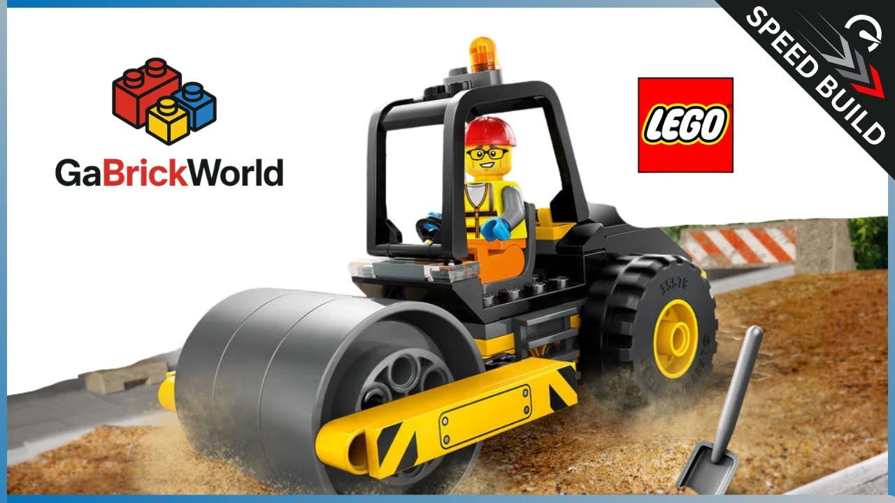 LEGO  – Construction Steamroller 🚧🟡 - 60401 Speed Build